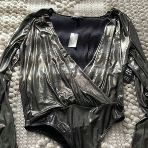 Express Metallic Bodysuit XS